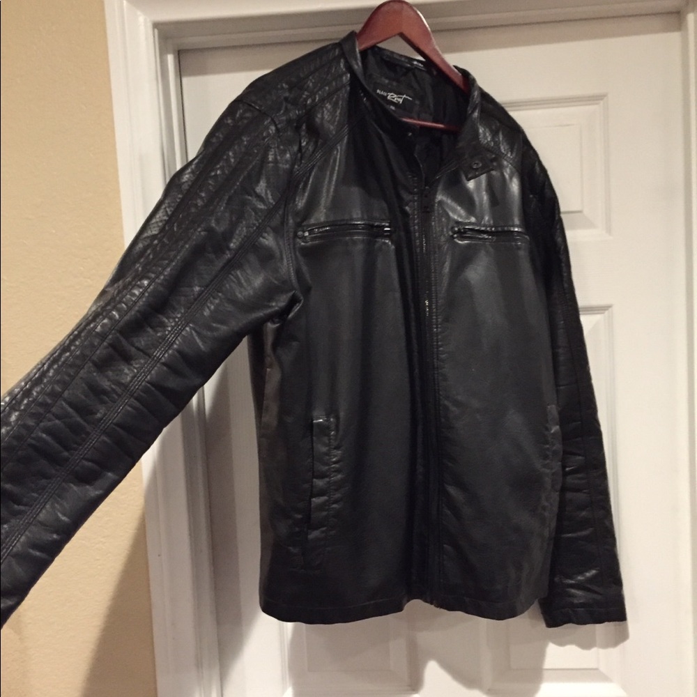 Men’s leather jacket - Black River XXL